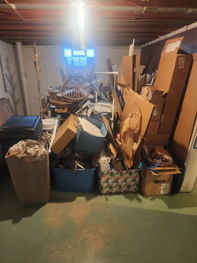 Roll-off dumpster container at job site for Concrete Dumpster Rental in Clayton